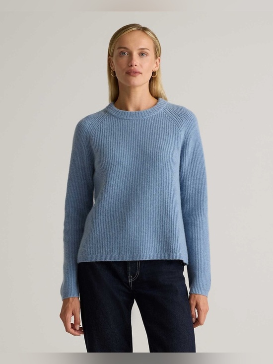 Quince Sweaters - Quince Mongolian Cashmere Fisherman Crewneck size XS Dusty Blue Relaxed fit